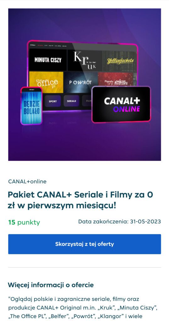 pyszne kupon canal plus